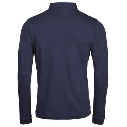 Navy - Back - Tee Jays Mens Prima Long-Sleeved Polo Shirt