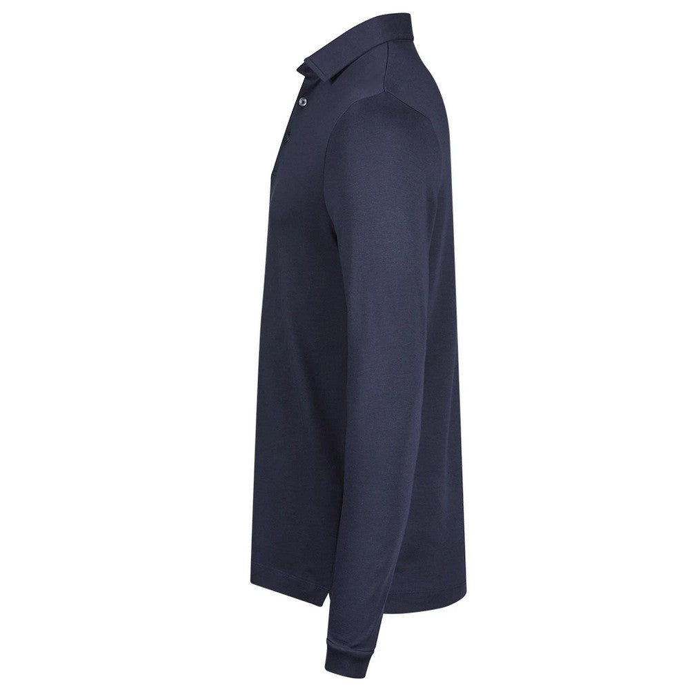 Navy - Lifestyle - Tee Jays Mens Prima Long-Sleeved Polo Shirt