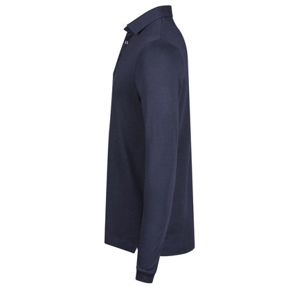 Navy - Lifestyle - Tee Jays Mens Prima Long-Sleeved Polo Shirt