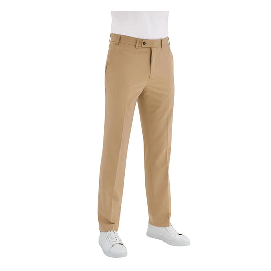 Sand - Front - Brook Taverner Mens Oliver Tailored Trousers
