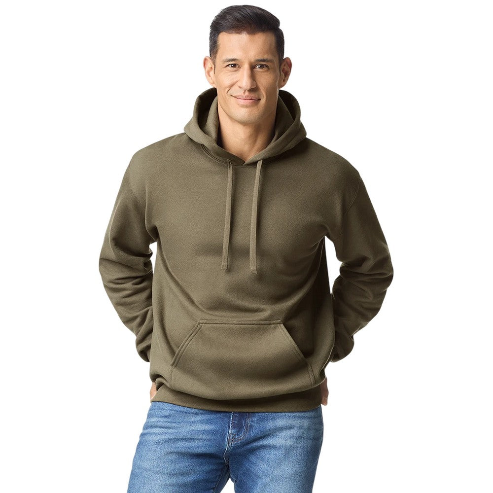 Olive Green - Back - Gildan Unisex Adult Hammer Maxweight Hoodie