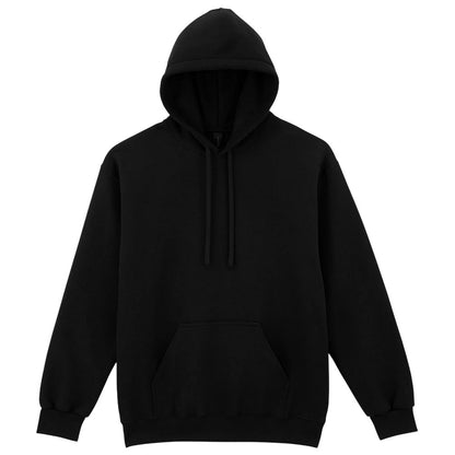 Pitch Black - Front - Gildan Unisex Adult Hammer Maxweight Hoodie