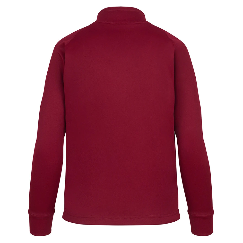 Burgundy - Back - Finden & Hales Childrens-Kids Knitted Tracksuit Top