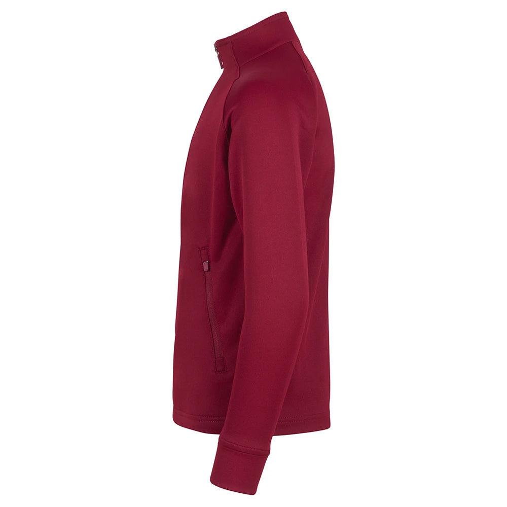 Burgundy - Side - Finden & Hales Childrens-Kids Knitted Tracksuit Top