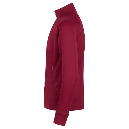 Burgundy - Side - Finden & Hales Childrens-Kids Knitted Tracksuit Top