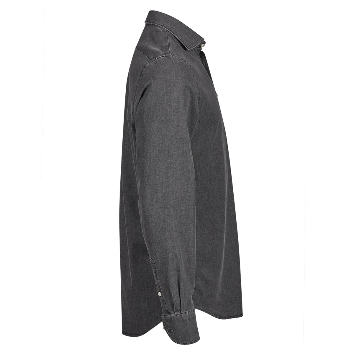 Black Denim - Lifestyle - Tee Jays Mens Denim Long-Sleeved Shirt