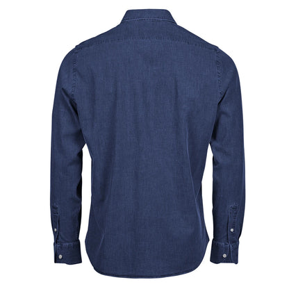 Blue Denim - Back - Tee Jays Mens Denim Long-Sleeved Shirt