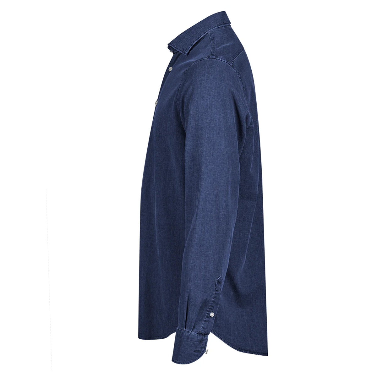 Blue Denim - Side - Tee Jays Mens Denim Long-Sleeved Shirt