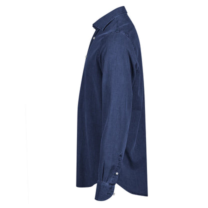 Blue Denim - Side - Tee Jays Mens Denim Long-Sleeved Shirt