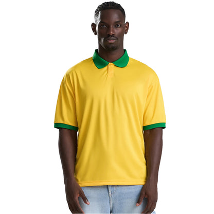 Yellow-Green - Side - Just Cool Unisex Adult AWDis Retro Sports Relaxed Fit Jersey