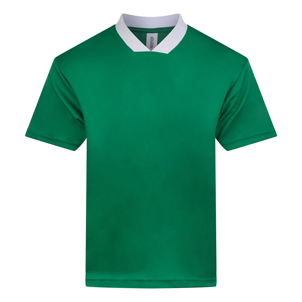 Green-White - Front - Just Cool Unisex Adult AWDis Retro Sports Relaxed Fit Jersey