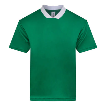 Green-White - Front - Just Cool Unisex Adult AWDis Retro Sports Relaxed Fit Jersey