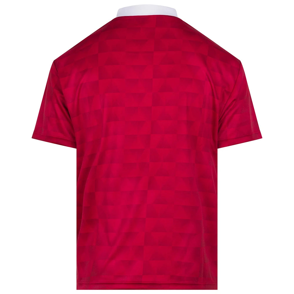 Red-White - Back - Just Cool Unisex Adult AWDis Retro Sports Relaxed Fit Jersey