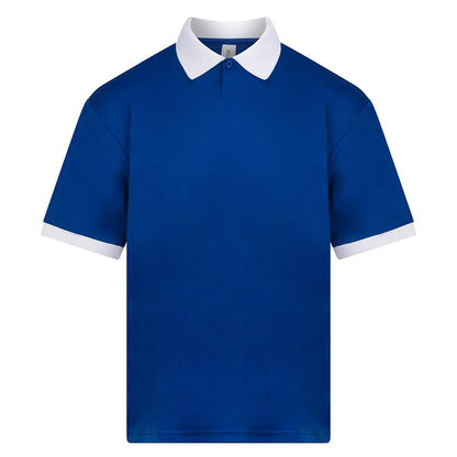 Dark Royal-White - Front - Just Cool Unisex Adult AWDis Retro Sports Relaxed Fit Jersey