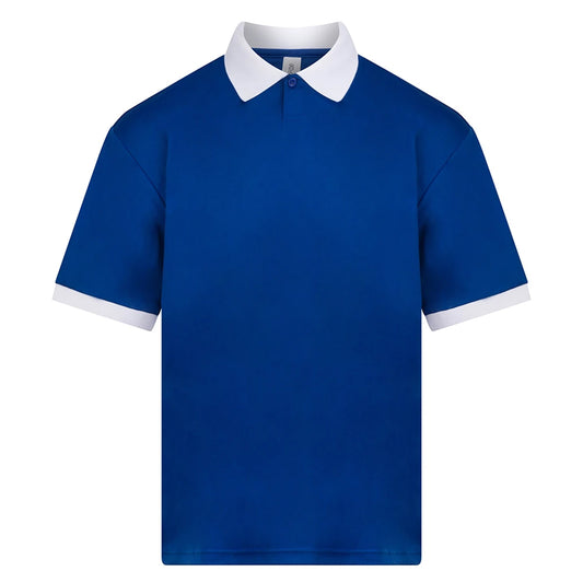 Dark Royal-White - Front - Just Cool Mens AWDis Retro Sports Relaxed Fit Jersey