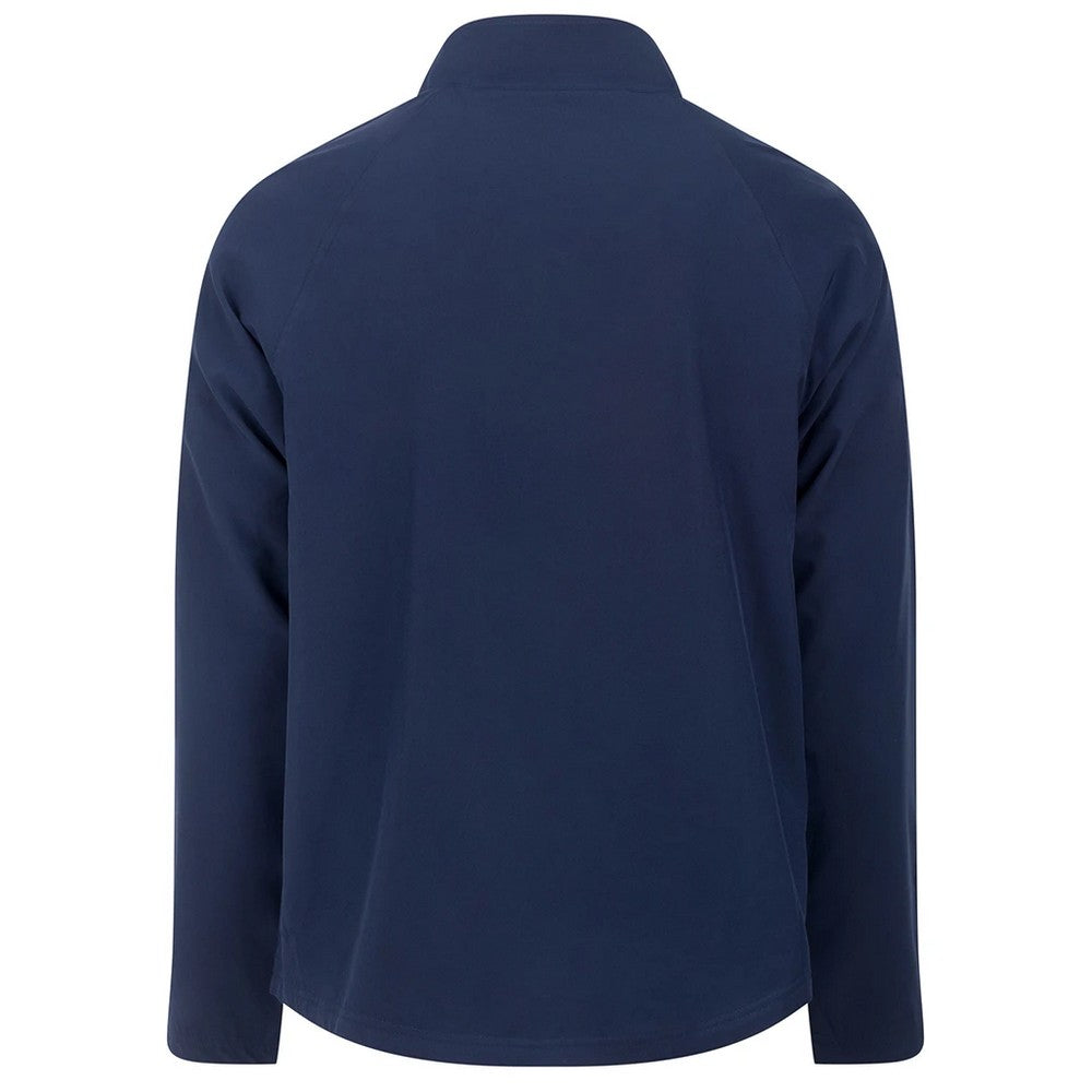 Navy - Back - Tombo Unisex Adult Technical Quarter Zip Track Top