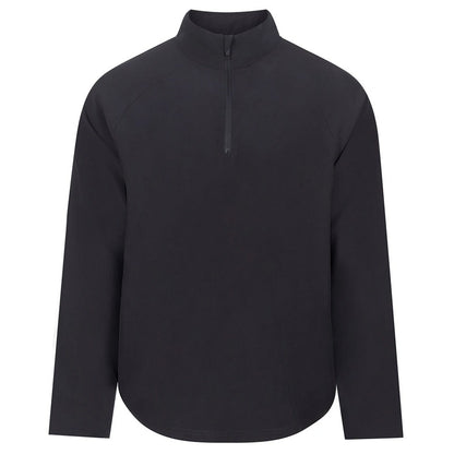 Black - Front - Tombo Unisex Adult Technical Quarter Zip Track Top
