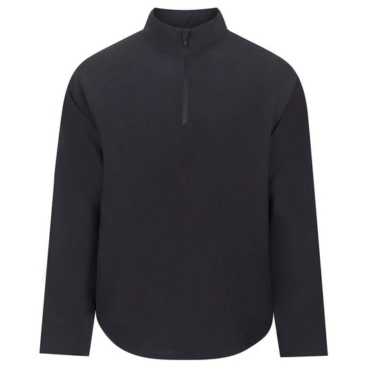 Black - Front - Tombo Unisex Adult Technical Quarter Zip Track Top