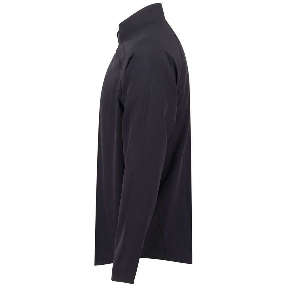 Black - Side - Tombo Unisex Adult Technical Quarter Zip Track Top