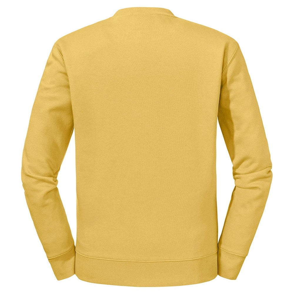 Mustard - Back - Russell Mens Authentic Plain Sweatshirt