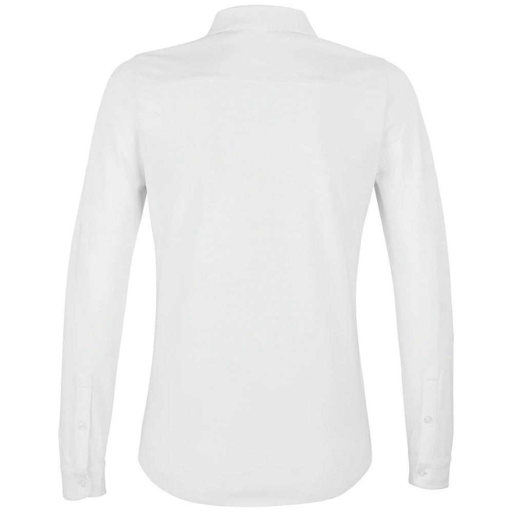 Optic White - Back - NEOBLU Womens-Ladies Basile Organic Cotton Long-Sleeved Shirt