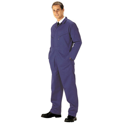 Navy - Back - Portwest Mens Liverpool Zipped Overalls