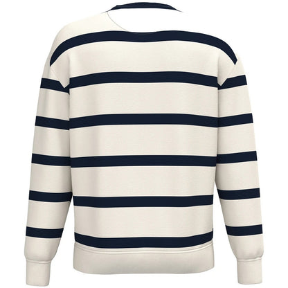 Ivory-Navy - Back - Native Spirit Unisex Adult Striped Sweatshirt