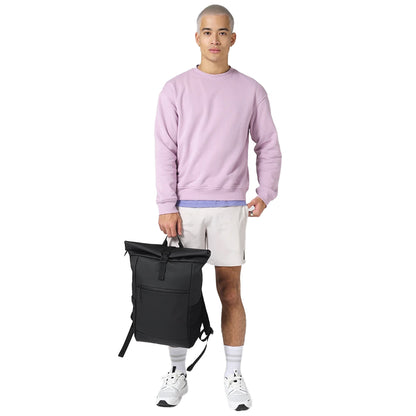 Black - Side - Bagbase Athlux Roll Top 20L Backpack