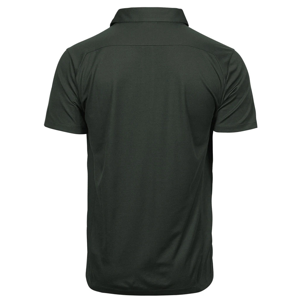 Dark Green - Back - Tee Jays Mens Luxury Sport Polo Shirt