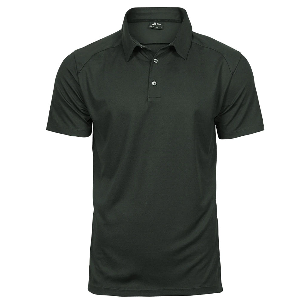 Dark Green - Front - Tee Jays Mens Luxury Sport Polo Shirt
