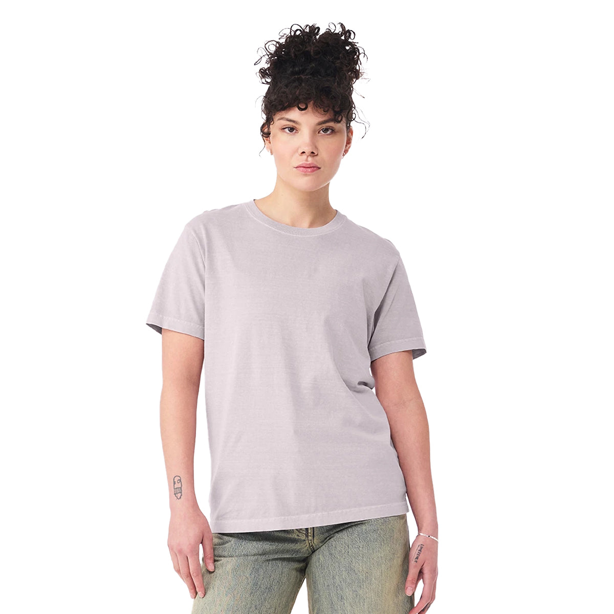 Washed Lavender - Side - Bella + Canvas Unisex Adult Washed Canvas Heavyweight T-Shirt
