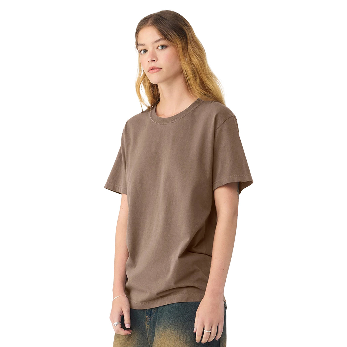 Washed Cocoa - Side - Bella + Canvas Unisex Adult Washed Canvas Heavyweight T-Shirt
