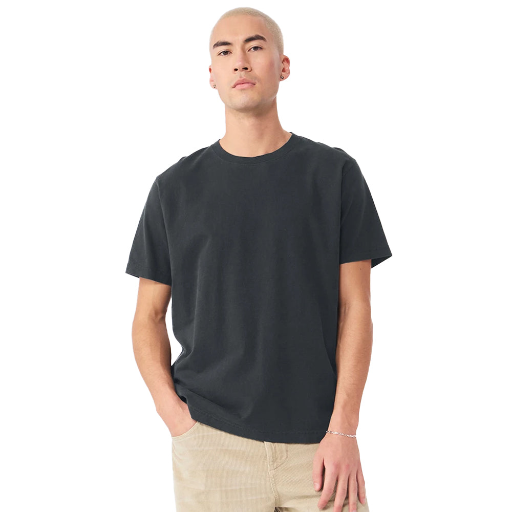 Washed Black - Side - Bella + Canvas Unisex Adult Washed Canvas Heavyweight T-Shirt