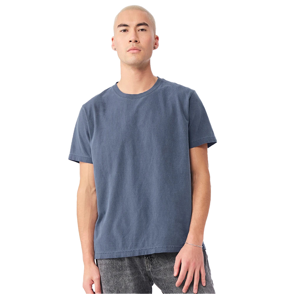Washed Navy - Side - Bella + Canvas Unisex Adult Washed Canvas Heavyweight T-Shirt