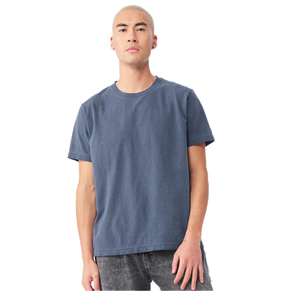 Washed Navy - Side - Bella + Canvas Unisex Adult Washed Canvas Heavyweight T-Shirt