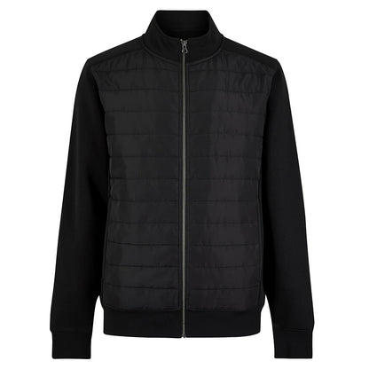 Black - Front - Kustom Kit Unisex Adult Quilted Full Zip Regular Sweat Jacket