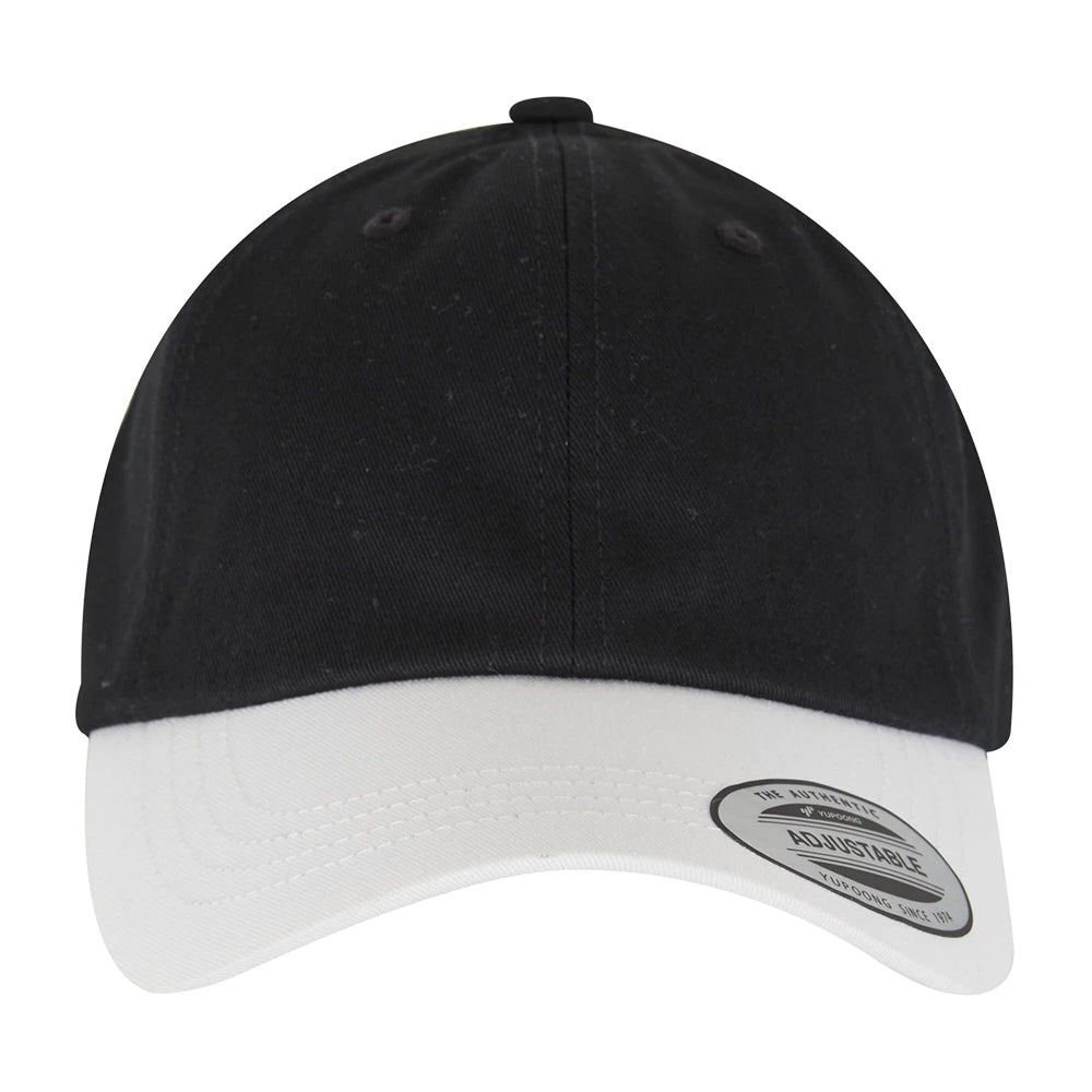 Black-White - Pack Shot - Flexfit Yupoong Two Tone Low Profile Classic Baseball Cap