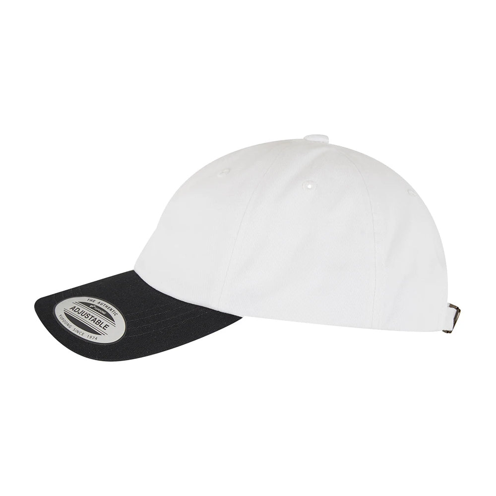 White-Black - Side - Flexfit Yupoong Two Tone Low Profile Classic Baseball Cap