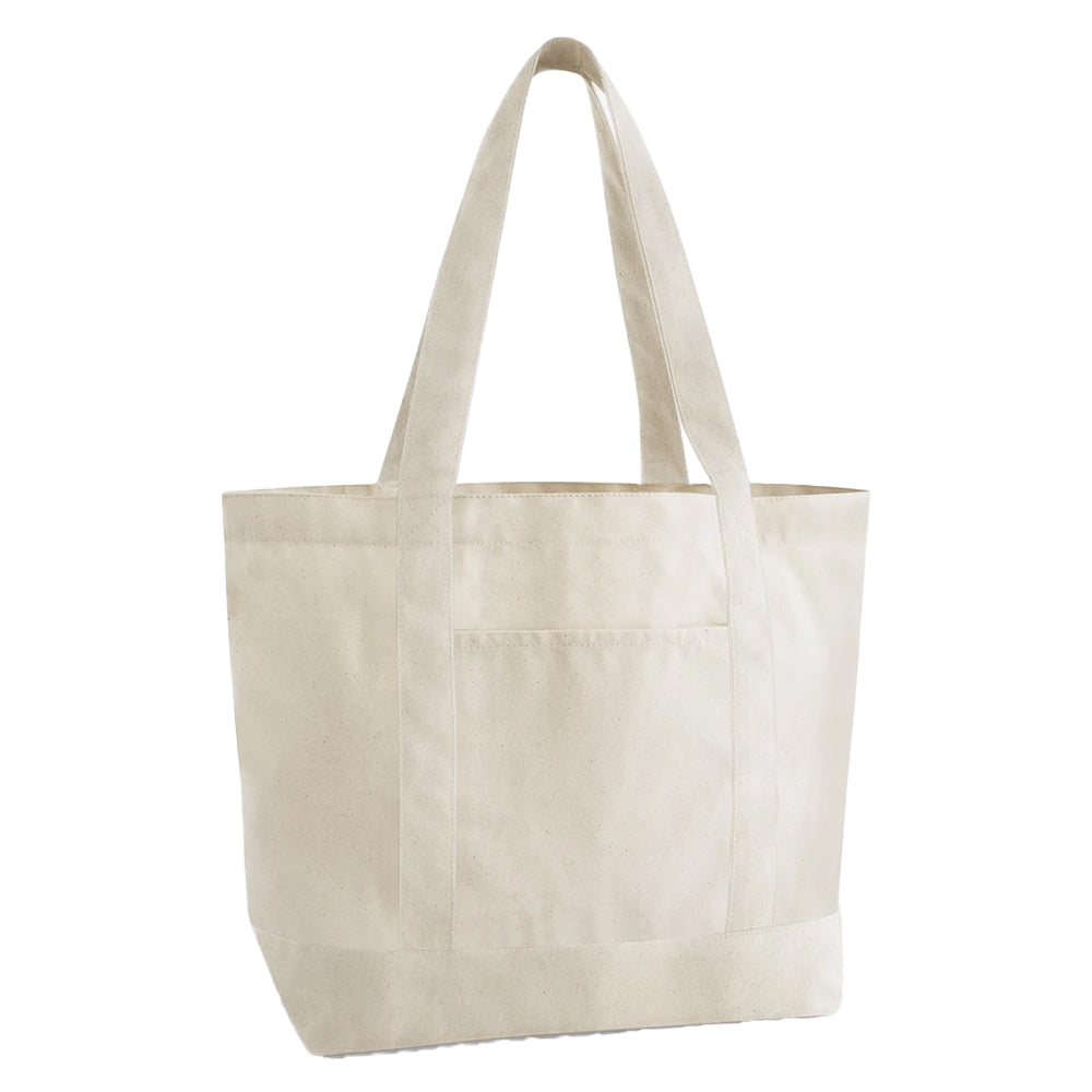 Natural - Front - Westford Mill EarthAware Organic Varsity Tote Bag