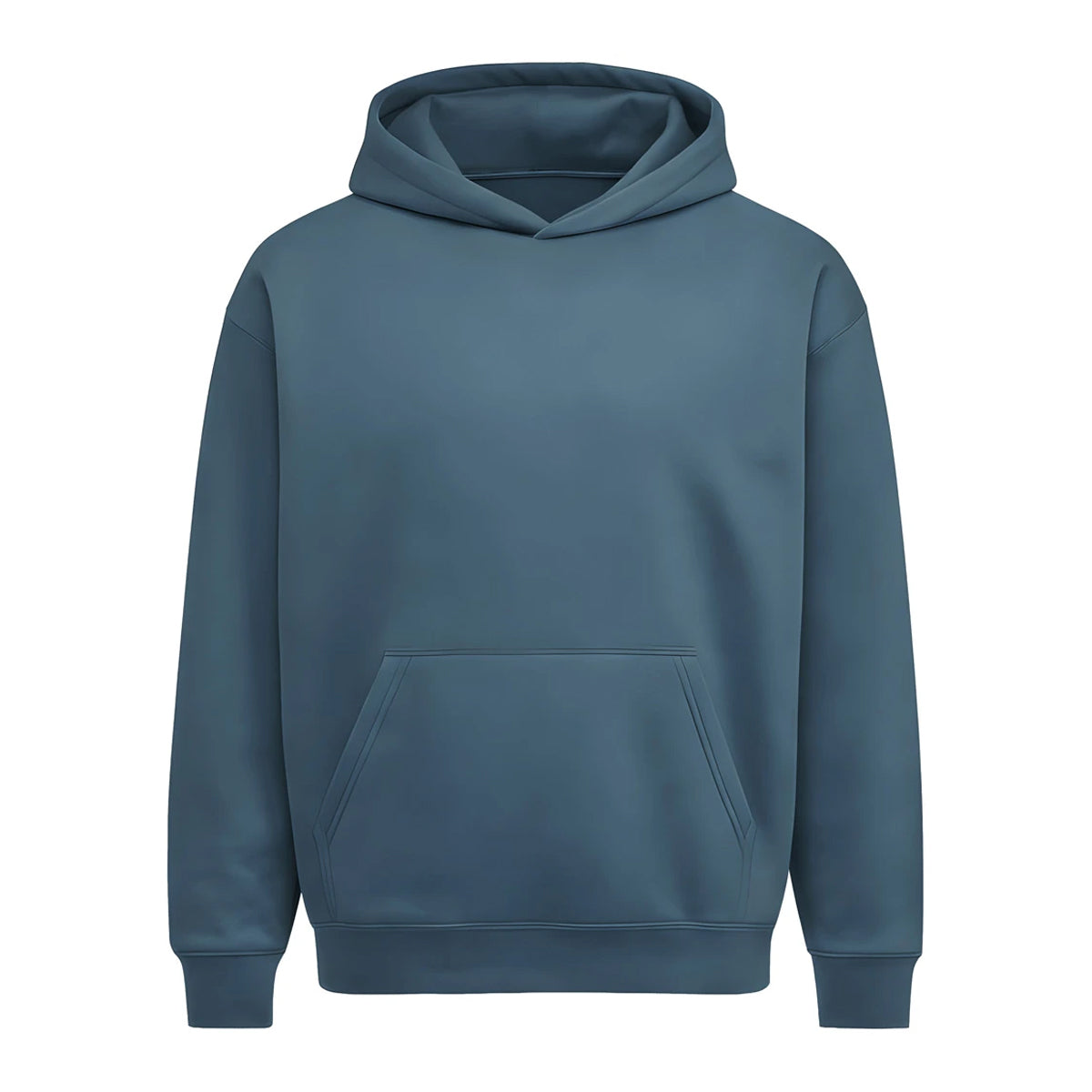 Indigo - Front - Anthem Mens Heavy Bass Hoodie