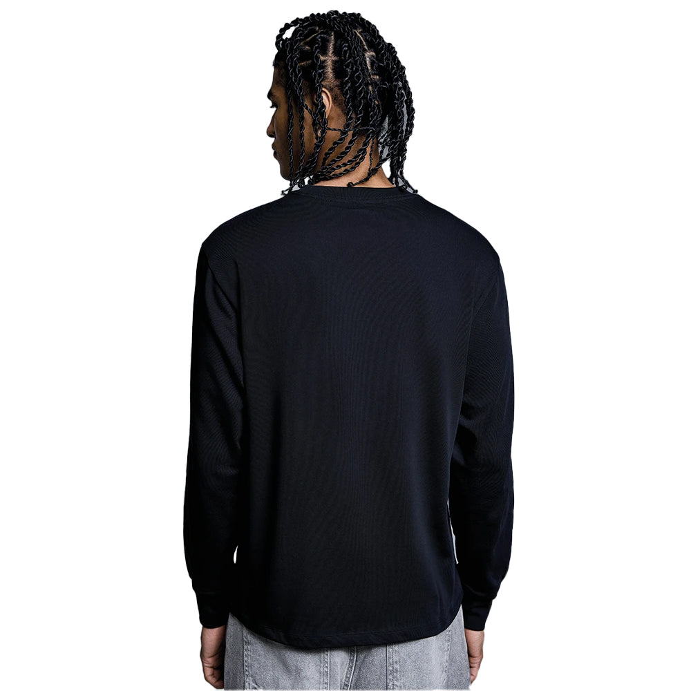 Black - Pack Shot - Anthem Mens Headline Heavy Long-Sleeved T-Shirt