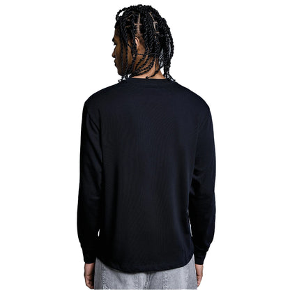 Black - Pack Shot - Anthem Mens Headline Heavy Long-Sleeved T-Shirt