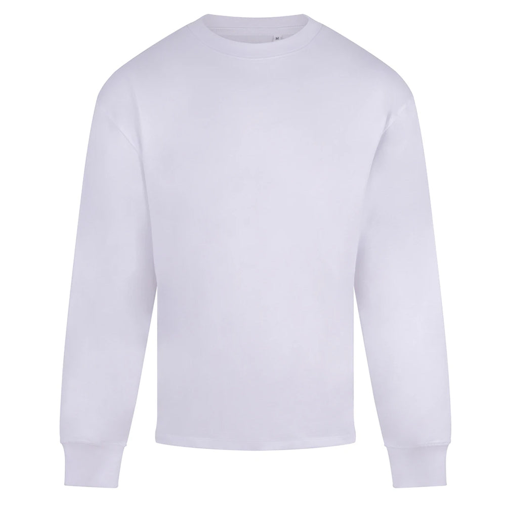 White - Front - Anthem Mens Headline Heavy Long-Sleeved T-Shirt