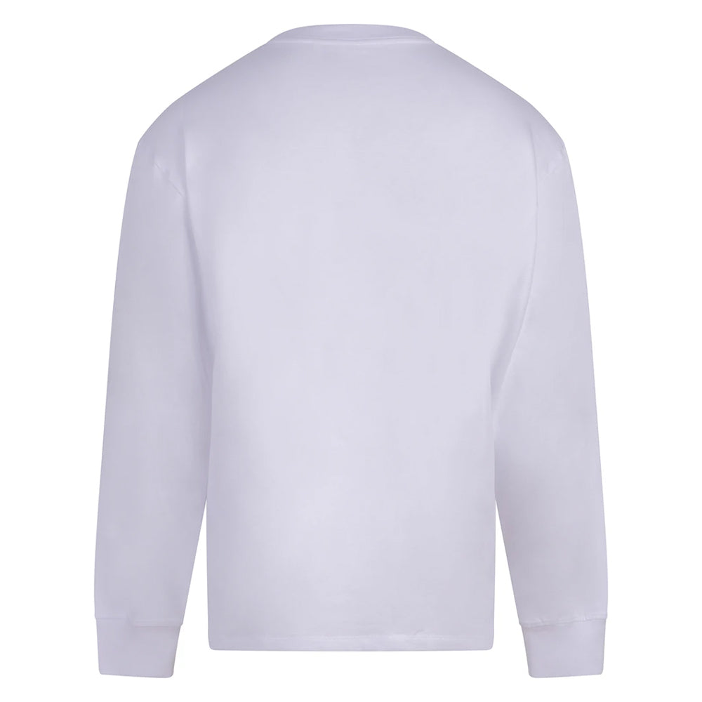 White - Back - Anthem Mens Headline Heavy Long-Sleeved T-Shirt