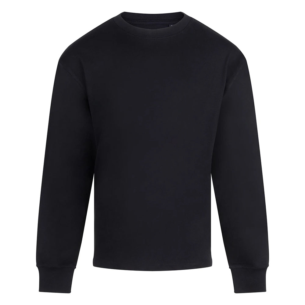 Black - Front - Anthem Mens Headline Heavy Long-Sleeved T-Shirt