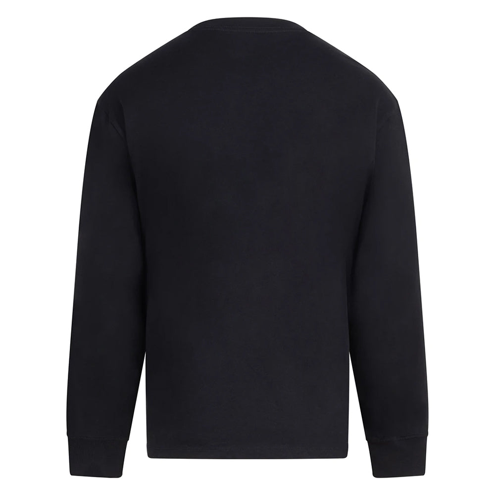 Black - Back - Anthem Mens Headline Heavy Long-Sleeved T-Shirt