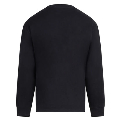Black - Back - Anthem Mens Headline Heavy Long-Sleeved T-Shirt