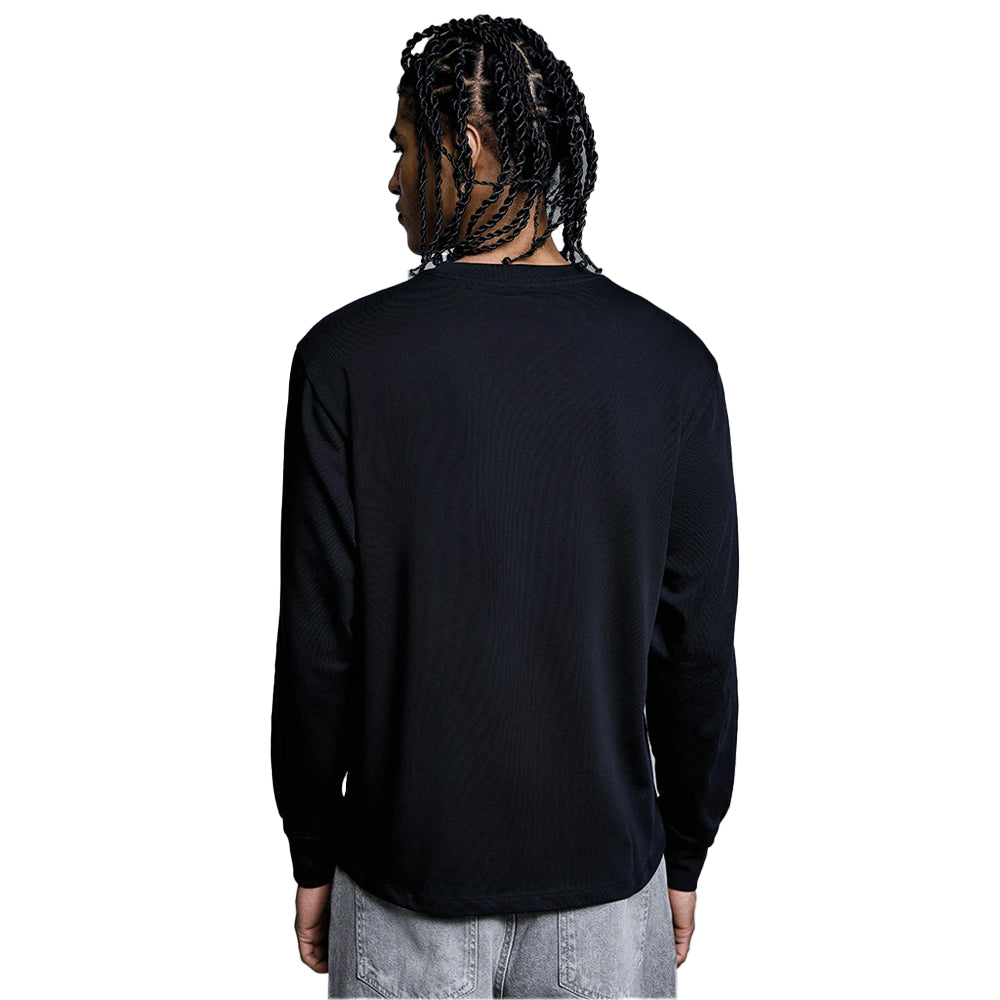 Black - Pack Shot - Anthem Mens Headline Heavy Long-Sleeved T-Shirt