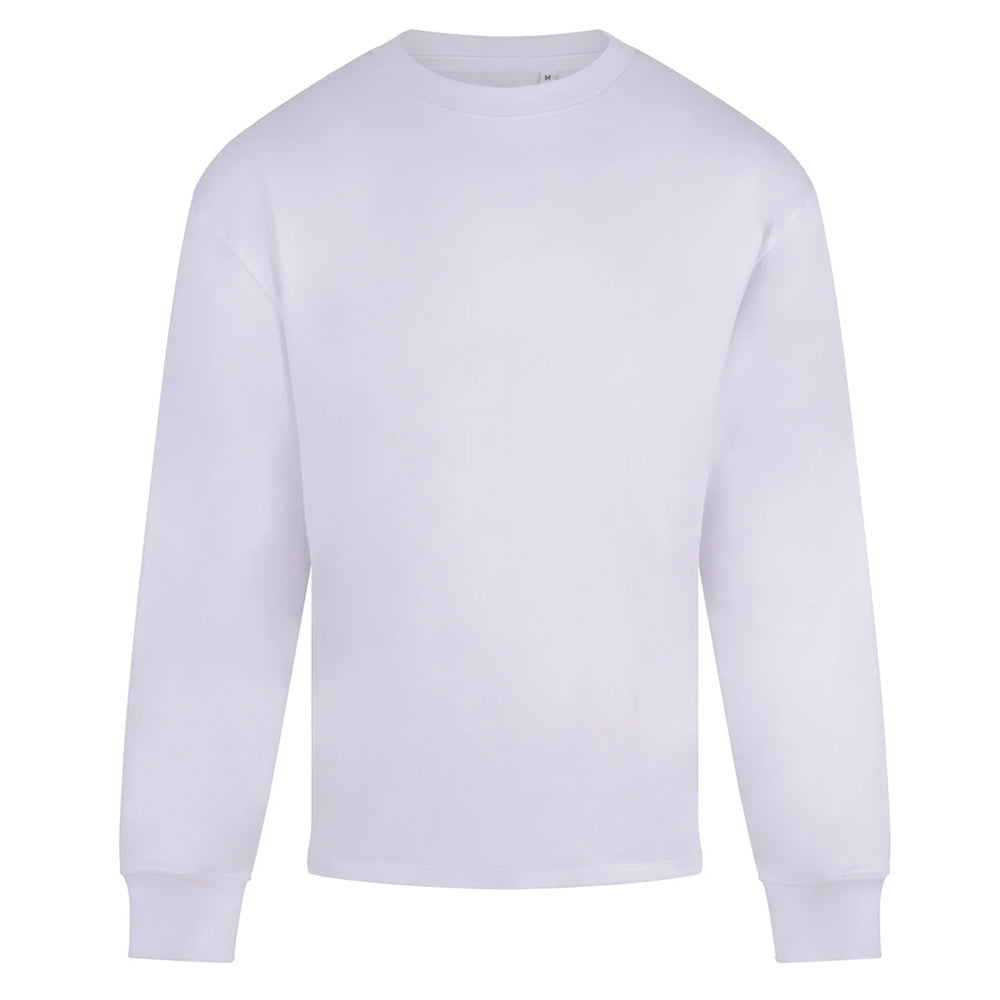 White - Front - Anthem Mens Headline Heavy Long-Sleeved T-Shirt