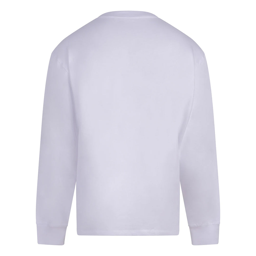 White - Back - Anthem Mens Headline Heavy Long-Sleeved T-Shirt